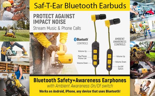 Saf-T-Ear Bluetooth Dual Function Hearing Protection Earphones